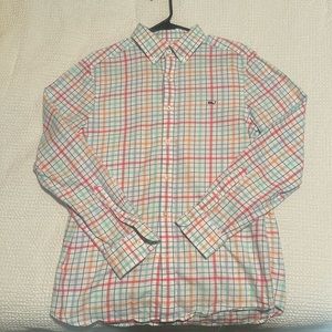 Vineyard Vines White Plaid Button-Up